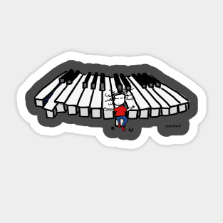 Flying piano Sticker